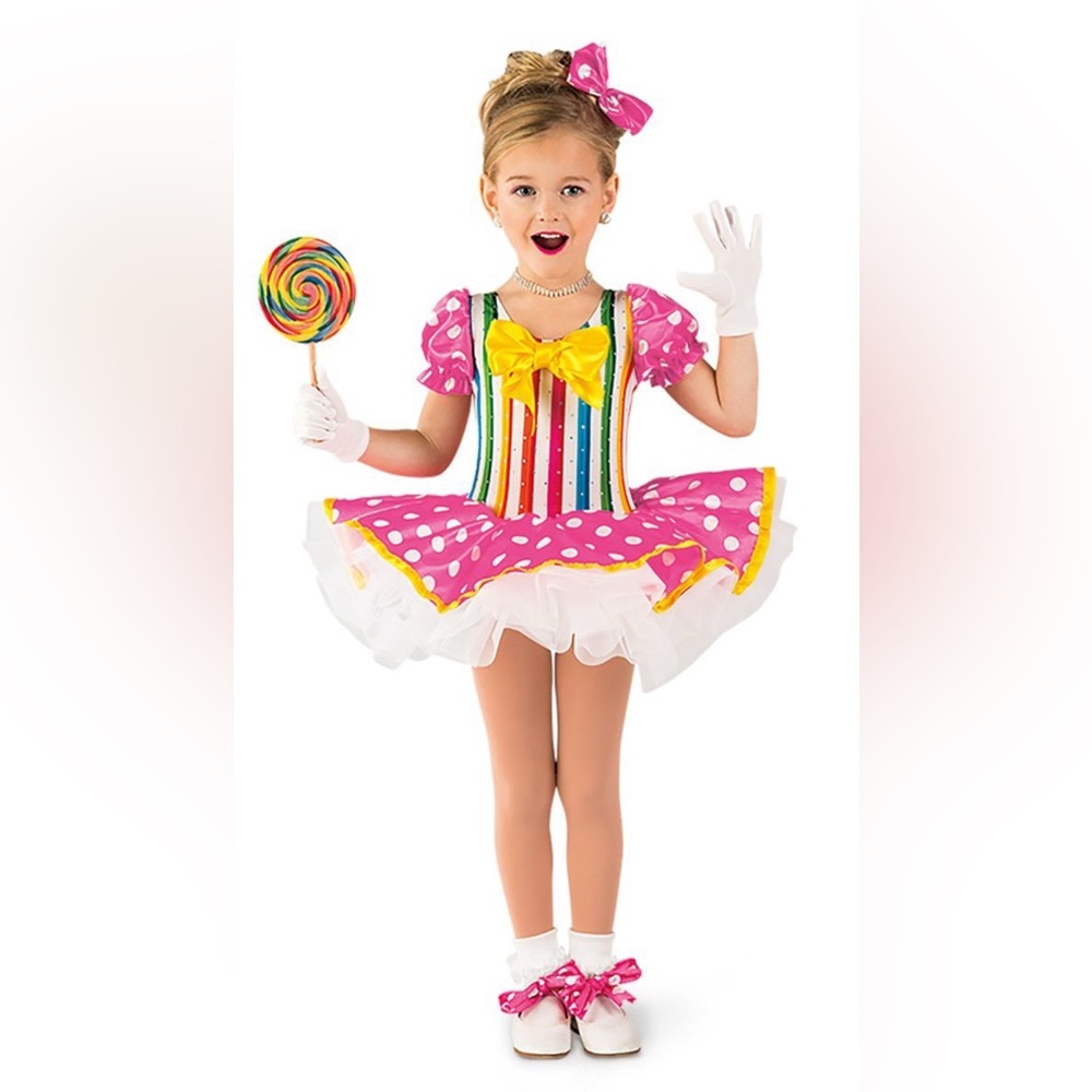 Costume Gallery 14120 Candyman Striped Polka Dot Dance Tutu Costume